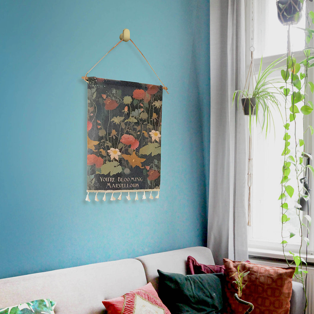 You're Blooming Marvellous in Blue Wall Hanging